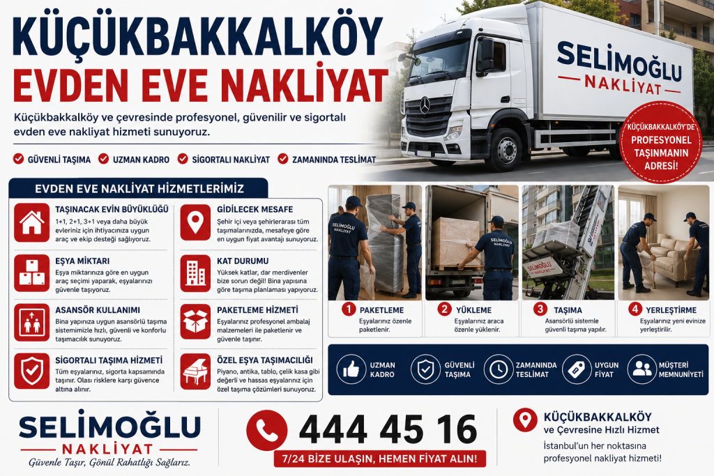 Küçükbakkalköy Evden Eve Nakliyat