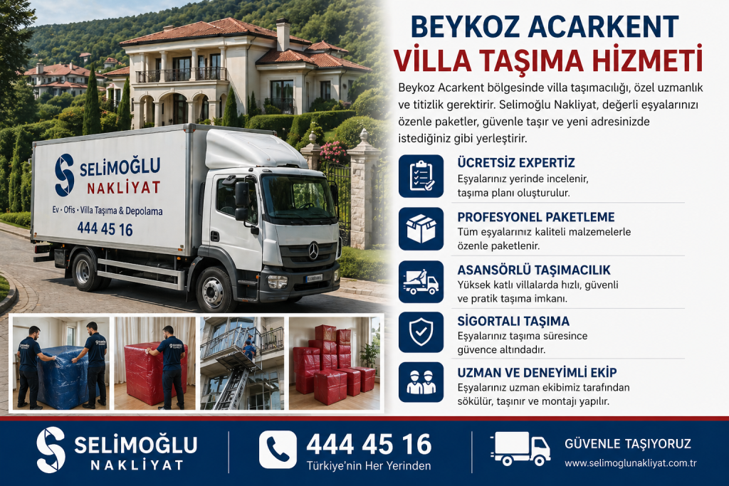 Beykoz Villa Taşıma  Anadolu Hisar üstü Villa ve Yalı Taşıma
