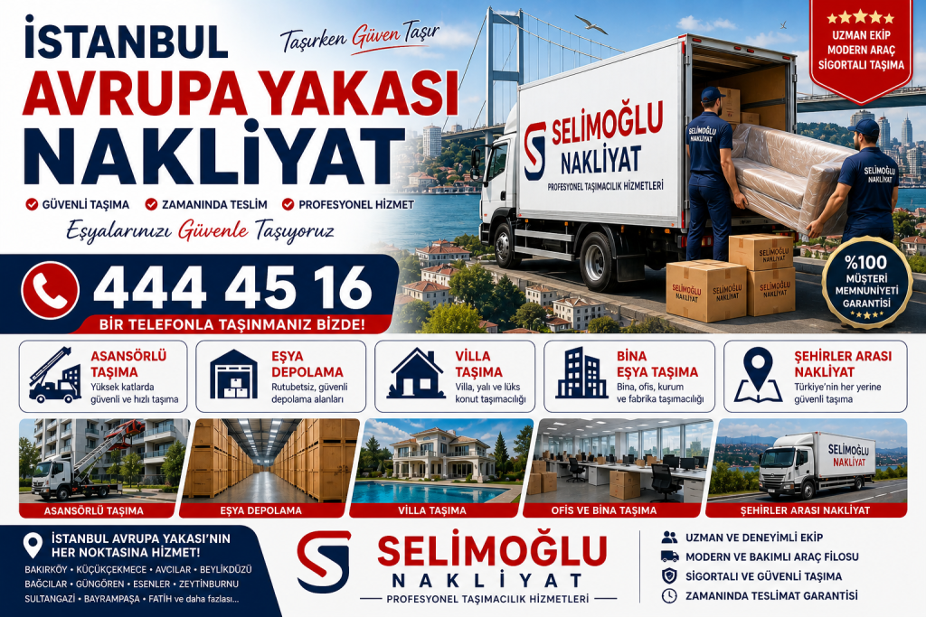 Avrupa Yakasında Evden Eve Nakliyat