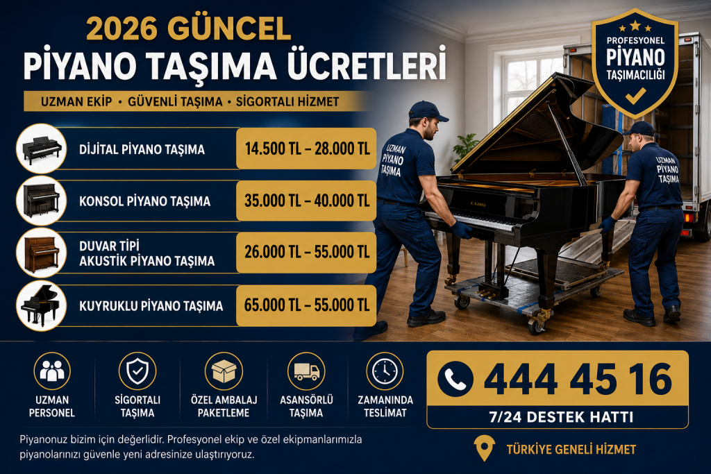 Kuyruklu Piyano Taşıma Hizmetleri